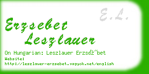 erzsebet leszlauer business card